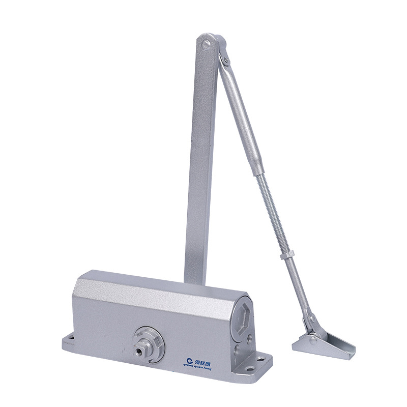 Alumínium ötvözetű ajtózáró, automatikus hidraulikus működés, hangtalan lengéscsillapítóval, tűzvédelmi ajtókhoz, modern egyszerű stílus