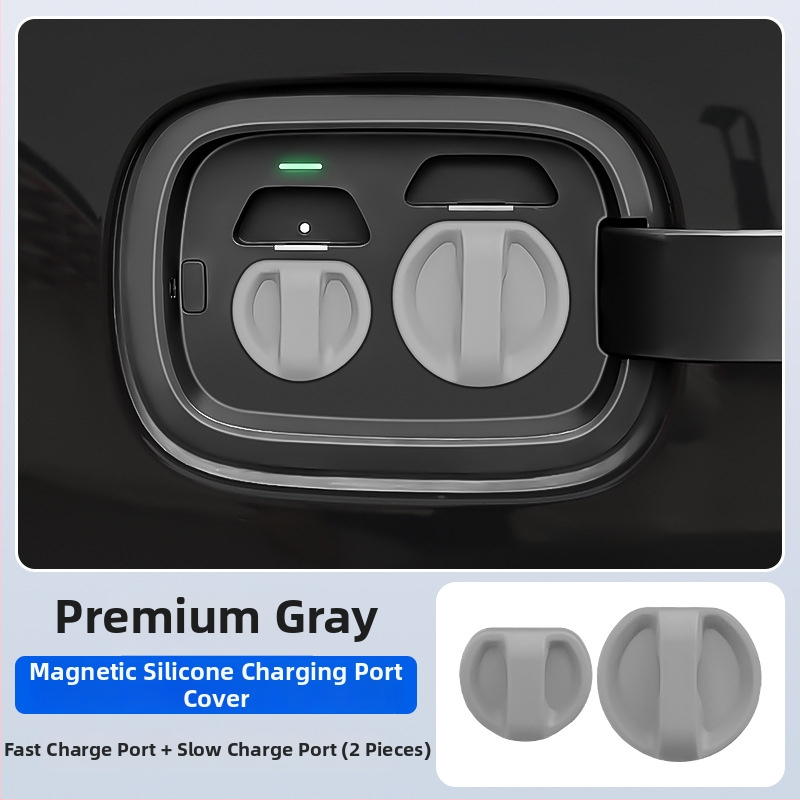 Ochranný kryt nabíjacieho portu pre elektromobily — silikón, magnetické zatváranie, prachotesný a vodotesný