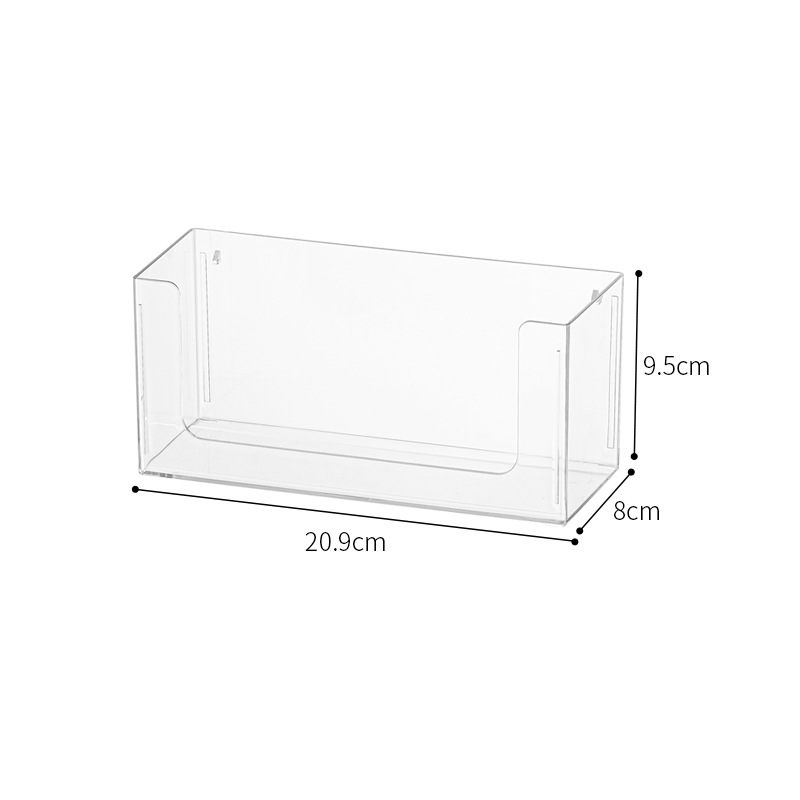 Kutija za pohranu maski za lice, PET materijal, bez poklopca, slaganje, kapacitet 1.6 L, model A0823-TA