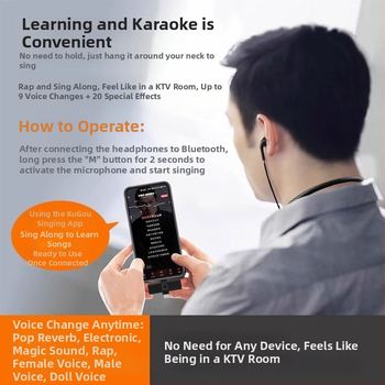 Ασύρματες ακουστικές συσκευές για ζωντανές μεταδόσεις με μικρόφωνο εξωτερικής κάρτας ήχου – Αποσπώμενη μπαταρία 300–500 mAh, αυτονομία 3–6 ωρών, SNR ≥70 dB