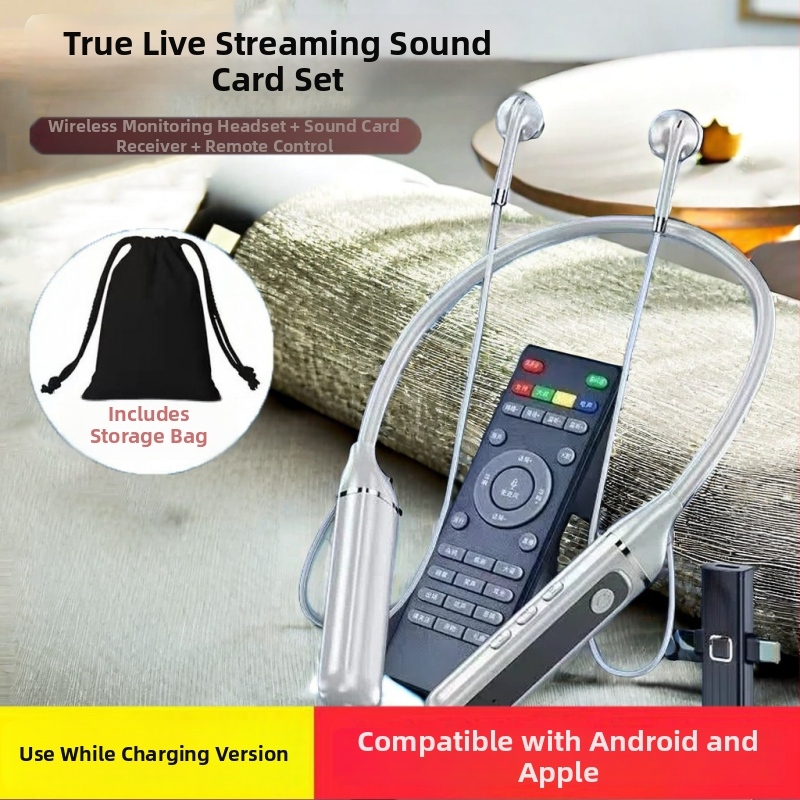 Ασύρματες ακουστικές συσκευές για ζωντανές μεταδόσεις με μικρόφωνο εξωτερικής κάρτας ήχου – Αποσπώμενη μπαταρία 300–500 mAh, αυτονομία 3–6 ωρών, SNR ≥70 dB