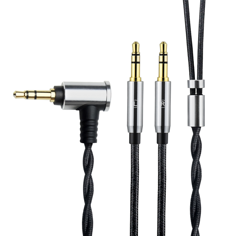Slušnički audio kabel s dvostrukim 3,5 mm priključcima, balansirani izlaz 4.4/2.5, najlon jezgro, bakar bez kisika, model WT2 WT23