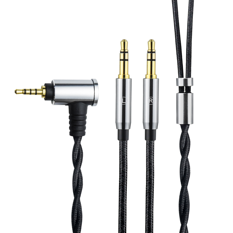 Slušnički audio kabel s dvostrukim 3,5 mm priključcima, balansirani izlaz 4.4/2.5, najlon jezgro, bakar bez kisika, model WT2 WT23