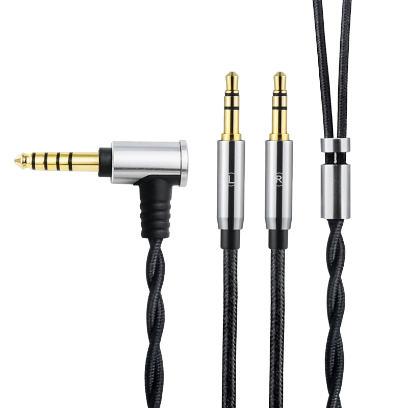Slušnički audio kabel s dvostrukim 3,5 mm priključcima, balansirani izlaz 4.4/2.5, najlon jezgro, bakar bez kisika, model WT2 WT23