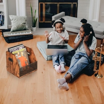 CD kutija za pohranu, čvrsto drvo, moderni minimalistički dizajn, kapacitet 10 diskova, bez poklopca