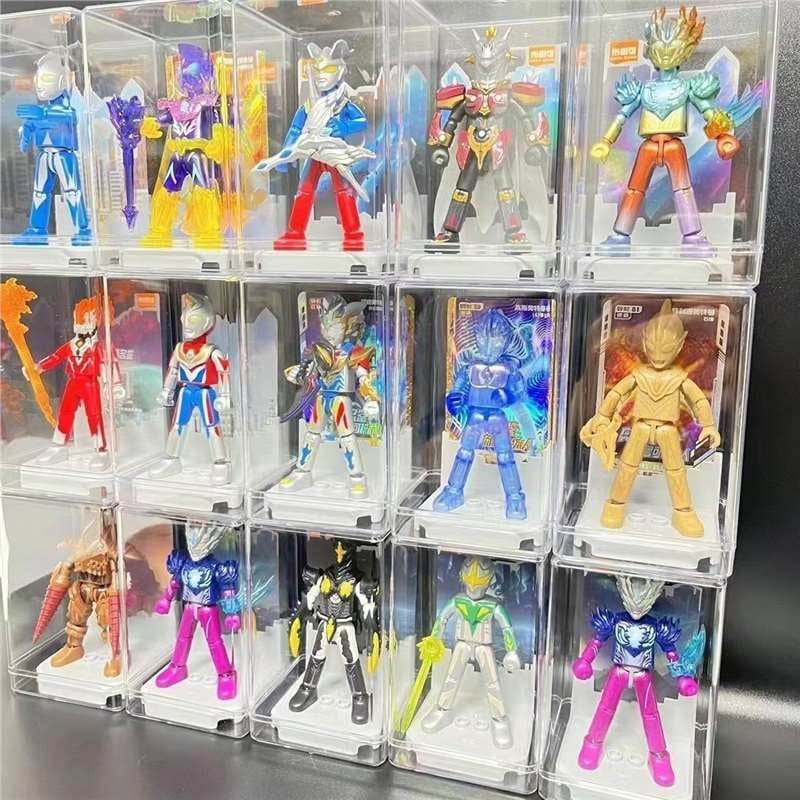 Ultraman figurica kutija za prikazivanje, PS plastika, otporna na prašinu, 1 pretinac, moderan minimalistički dizajn, jednofarbni uzorak