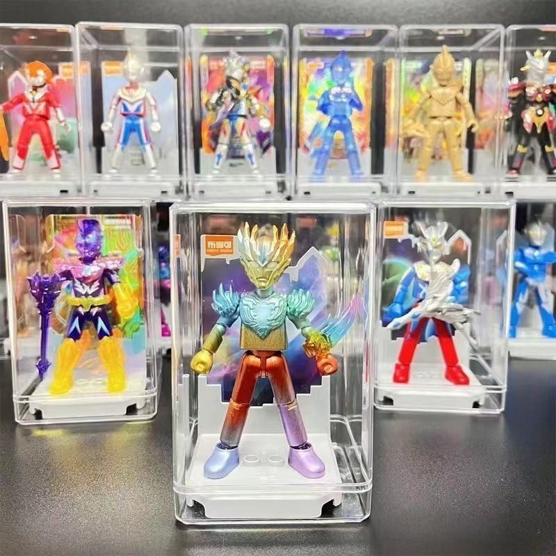 Ultraman figurica kutija za prikazivanje, PS plastika, otporna na prašinu, 1 pretinac, moderan minimalistički dizajn, jednofarbni uzorak