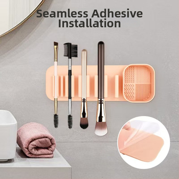 Stojan na štetce na make-up zo silikónu s integrovaným čistením a sušením