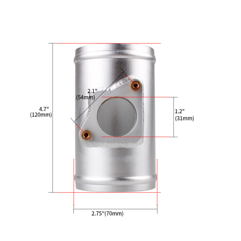 MAF011 alumínium ötvözetű intake pipe szenzor flanisz alap, Toyota és Mazda kompatibilis, légáramlás szenzor