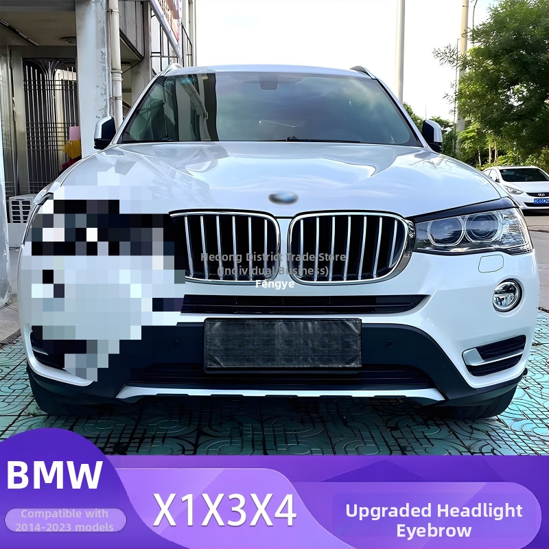 BMW dekoratívna lišta obočia predného svetla pre X1, i3, X3F, X4, X5, X6 – povrch s vzorom karbónového vlákna