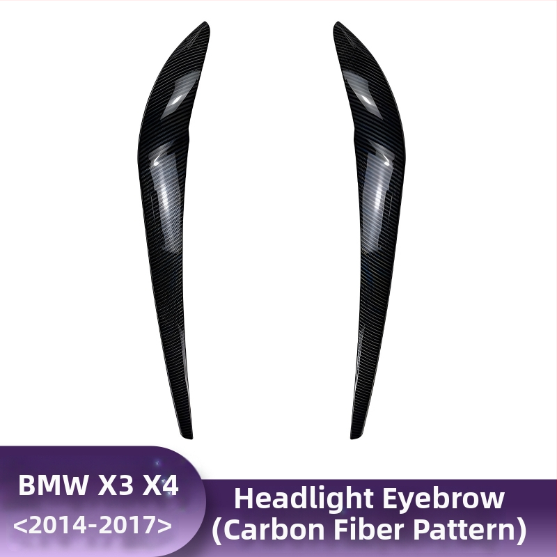 BMW dekoratívna lišta obočia predného svetla pre X1, i3, X3F, X4, X5, X6 – povrch s vzorom karbónového vlákna