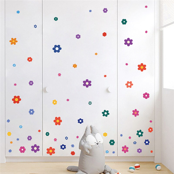 Gyerek szobai falikellék – PVC, 4 darab, Tuya, növény- és virágminta, dekoratív falikellék