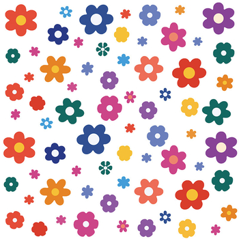 Gyerek szobai falikellék – PVC, 4 darab, Tuya, növény- és virágminta, dekoratív falikellék