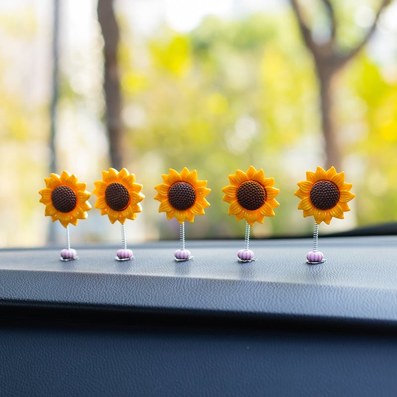 Automobilska dekoracija – figurica suncokreta s pokretnom glavom za instrumentnu ploču