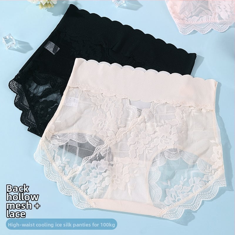 Dámske nohavičky Ice Silk, vysoký pás, hlavný materiál Nylon, látka v rozkroku bavlna, antibakteriálne, priedušné, rýchloschnúce