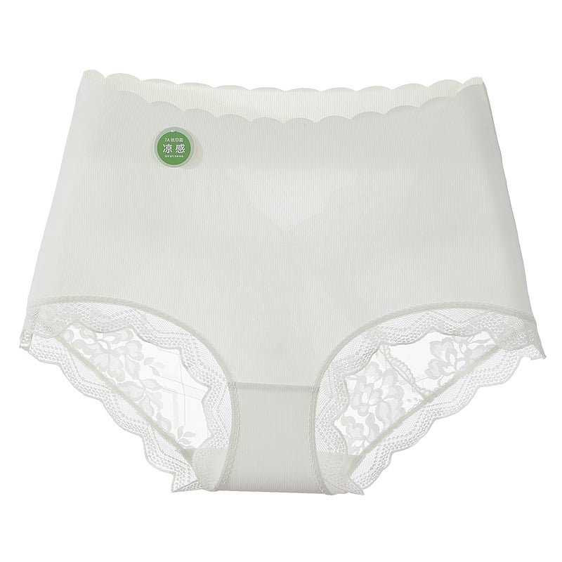 Lenjerie intimă Ice Silk pentru femei, talie înaltă, material principal Nylon, căptușeală în zona genitală din bumbac, antibacterian, respirabil, uscare rapidă