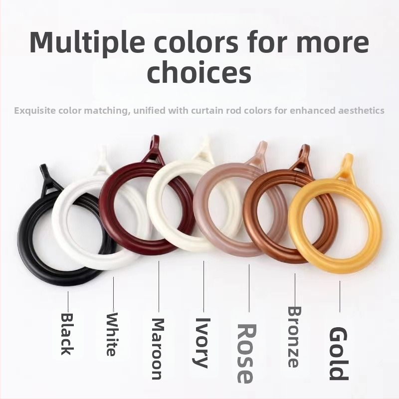 Závesný kruh – plastový, moderný minimalistický dizajn, doplnok pre závesnú tyč (Materiál: plast; Kategória: závesný kruh; Štýl: moderný minimalizmus; Prispôsobenie: Nie)