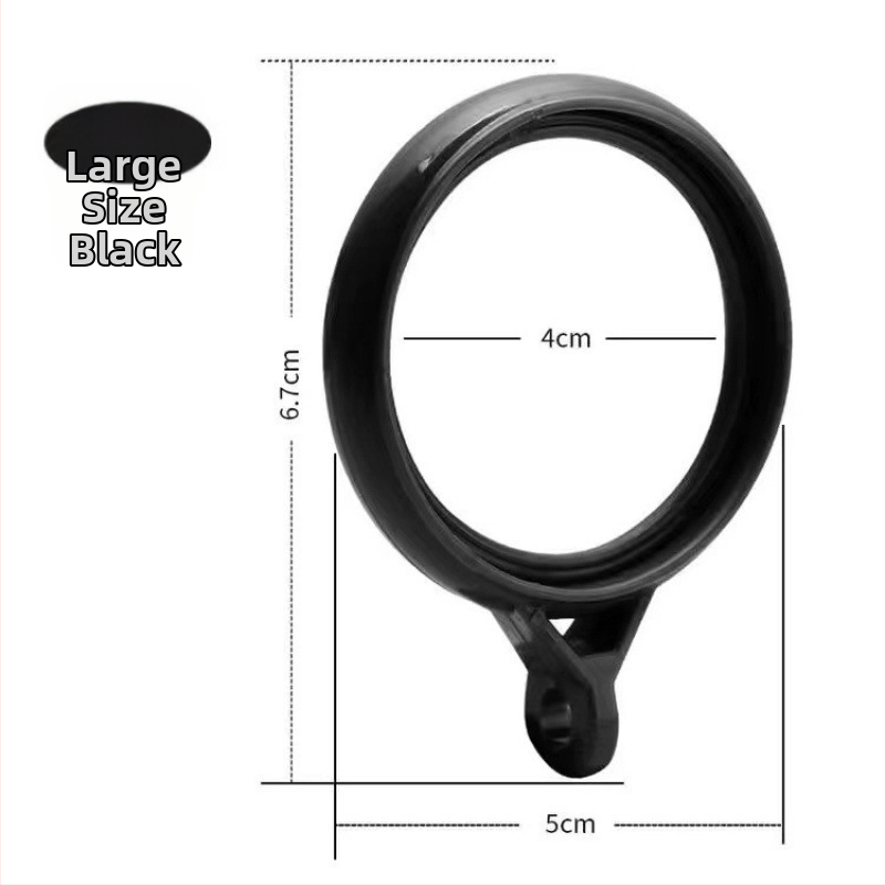 Závesný kruh – plastový, moderný minimalistický dizajn, doplnok pre závesnú tyč (Materiál: plast; Kategória: závesný kruh; Štýl: moderný minimalizmus; Prispôsobenie: Nie)