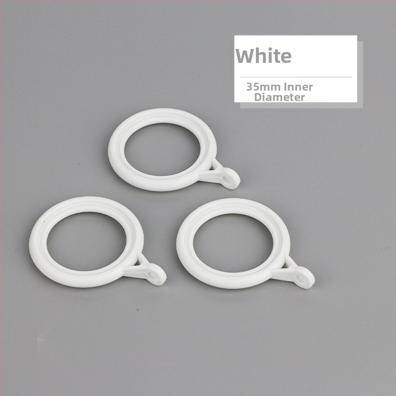 Závesný kruh – plastový, moderný minimalistický dizajn, doplnok pre závesnú tyč (Materiál: plast; Kategória: závesný kruh; Štýl: moderný minimalizmus; Prispôsobenie: Nie)