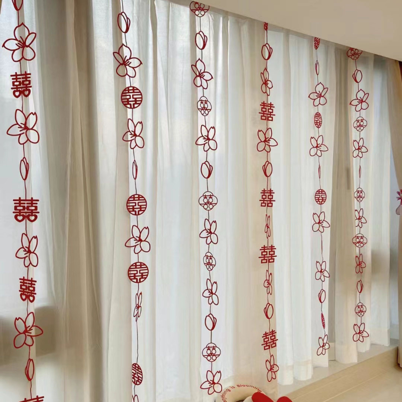 Esküvői szoba rendező készlet díszes függönyökkel és esküvői függő díszekkel (Anyag: nem szövött textil; Kategória: helyszín rendező kellékek; Alkalmas: esküvői ünnepség; Anyag típus: szalag)