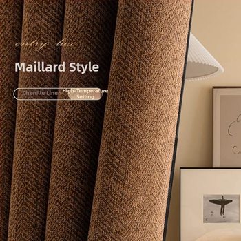 Chenille záves – Jacquard, priadene farbenie; ochrana pred slnkom a UV; úplné zatmenie 90–100%; obývačka, spálňa, pracovňa; stredoveký štýl