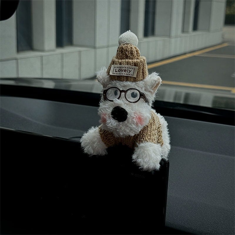 Dekorativni element za središnji zaslon automobila s licem West Highland — Shuai Hao, moderan stil, univerzalna kompatibilnost, Funkcija: Drugo
