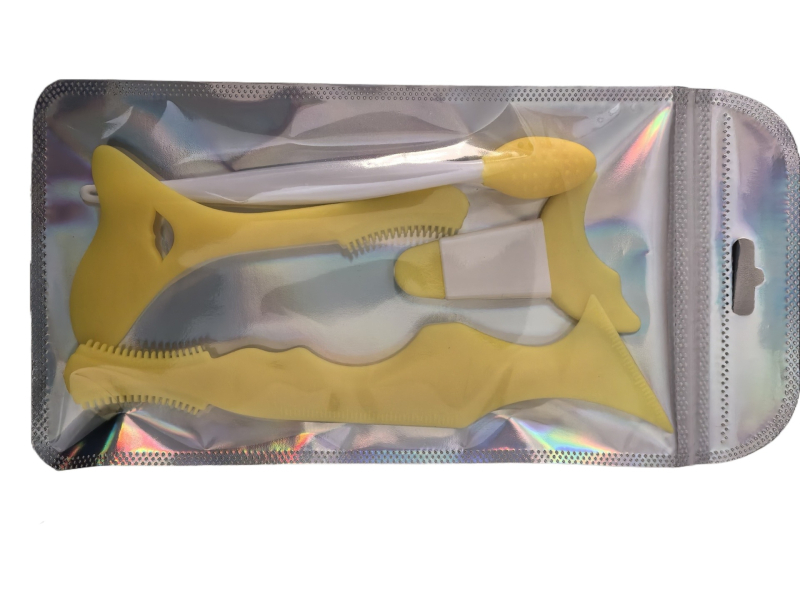 Ming Kou силиконов уред за грим на очи – сет за нанасяне на руж, очна линия, вежди и червило (срок на годност 3 години)