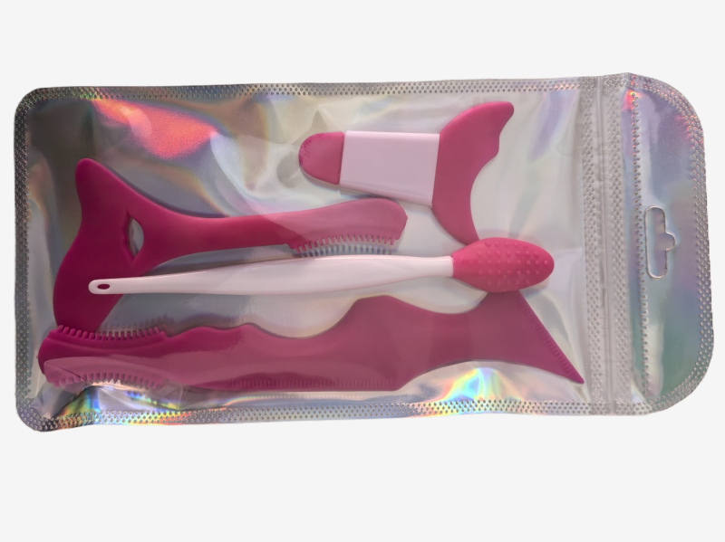 Ming Kou силиконов уред за грим на очи – сет за нанасяне на руж, очна линия, вежди и червило (срок на годност 3 години)