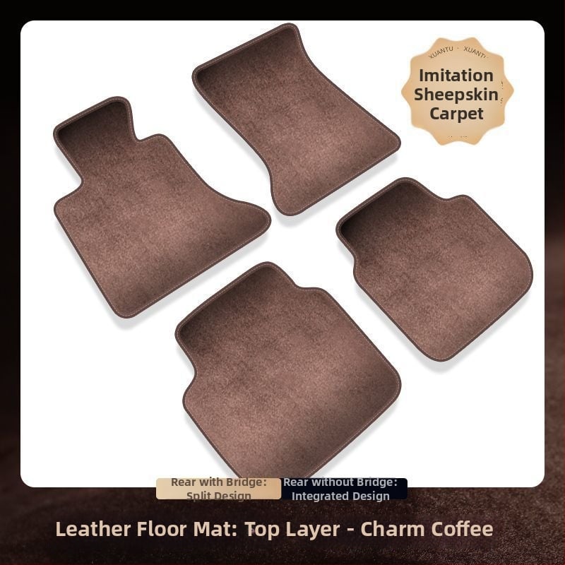 Ford-kompatibilna auto prostirka s gornjim slojem kašmir boje, protuklizna, bez prilagodbe, tip tepiha