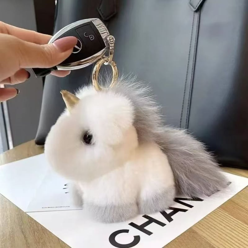 Egyszarvú plüss kulcstartó | Gép varrás, Anyag: plüss, Minta: egyszarvú, Stílus: Friss és édes