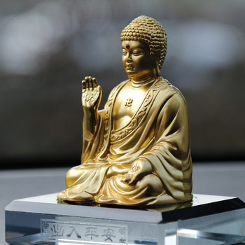 Auto Buddha ukras za središnju konzolu – legura, Buddha stil, otisnuto logo, Fulian Pavilion branda, prilagodljivo, praktično