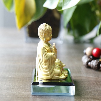 Auto Buddha ukras za središnju konzolu – legura, Buddha stil, otisnuto logo, Fulian Pavilion branda, prilagodljivo, praktično
