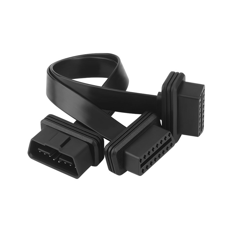 OBD2 kabel adapter, 16-pinski bakreni plosnati kabel, 1 na 2 razdjelnik, kutni i ravni konektori