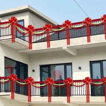 Set dekoracije prostora za vjenčanje - vrpce za balkon i stubište, jednobojna vrpca, pogodna kao poklon za promocije