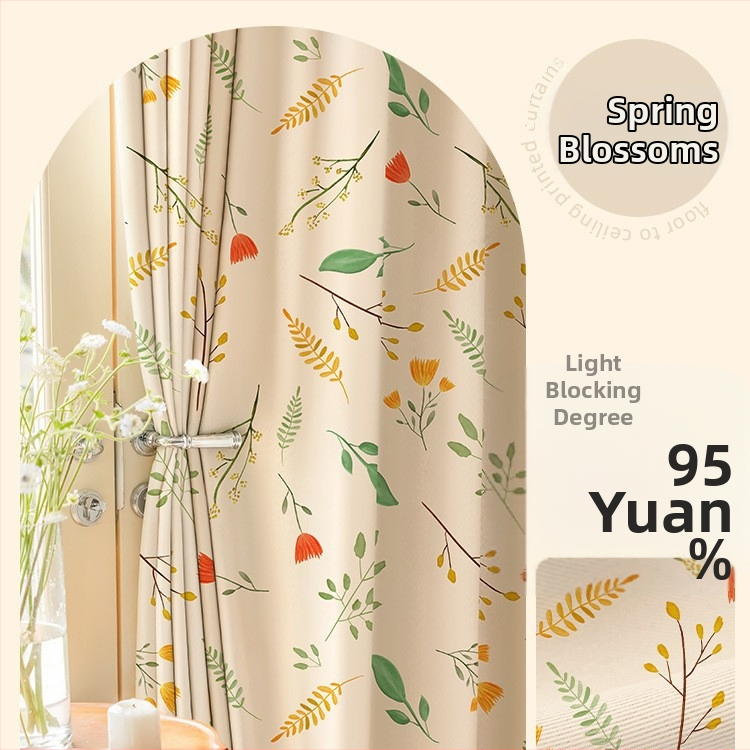 Záves do spálne s hákom, pastoračný vzor, polyester, 70-90% zatemnenie, Sunny Day, jar 2026