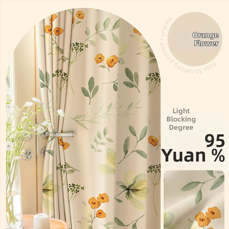 Záves do spálne s hákom, pastoračný vzor, polyester, 70-90% zatemnenie, Sunny Day, jar 2026