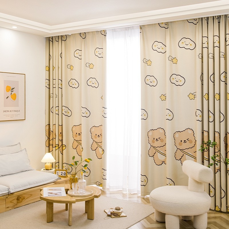 Záves do spálne s hákom, pastoračný vzor, polyester, 70-90% zatemnenie, Sunny Day, jar 2026