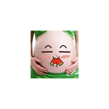 Стикери за корема по време на бременност, кръгли PVC, печат, Wu марка