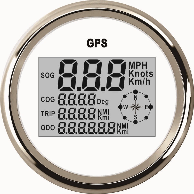 LED zaslon GPS brzinski mjerač za automobile i motocikle, 9–32V, nehrđajući čelik + plastika, univerzalno
