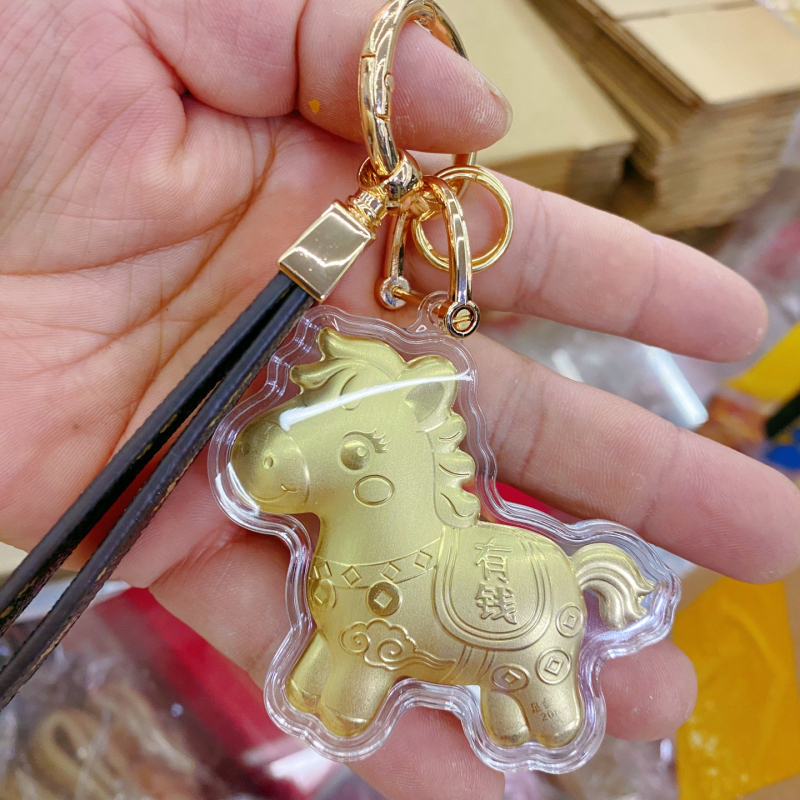 Ključni privjesak od imitacijskog zlata, 20 mg sadržaja zlata, kineski stil, idealan poklon za djevojku