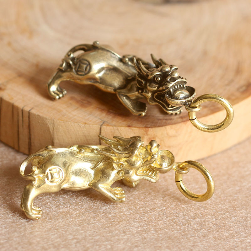 Pixiu privjesak za ključeve od mesinga, privjesak za ključeve automobila, unisex (Značka: Brother Copper Carpenter; Izvor: Spot)