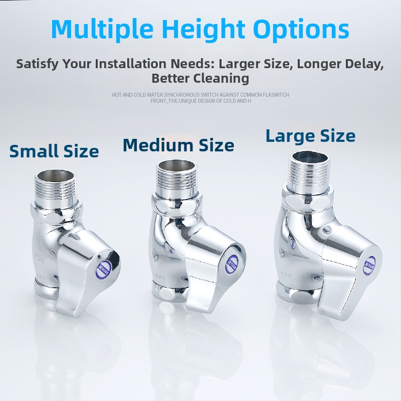 Rýchly otvárací splachovací ventil na toaletu pre squat toalety, 1 palec výstup, 15 s splachovanie, meď, bez napájania