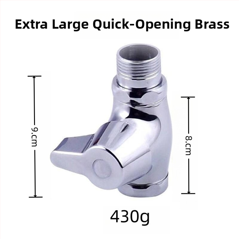 Rýchly otvárací splachovací ventil na toaletu pre squat toalety, 1 palec výstup, 15 s splachovanie, meď, bez napájania