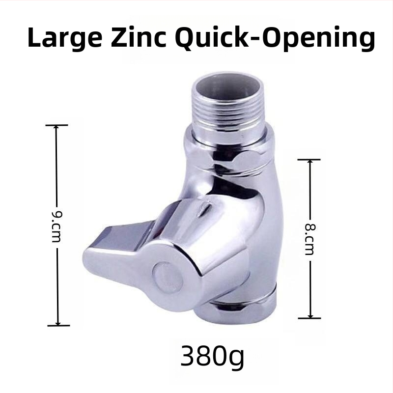 Rýchly otvárací splachovací ventil na toaletu pre squat toalety, 1 palec výstup, 15 s splachovanie, meď, bez napájania