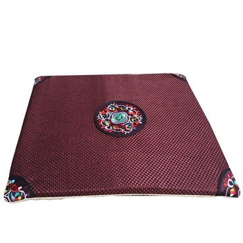 Λινό μαξιλαράκι για καρέκλα τραπεζαρίας, κινεζικού κλασικού στυλ, κέντημα, γέμισμα σπογγώδες, μοτίβο 15001104193, προσαρμοσμένη επεξεργασία