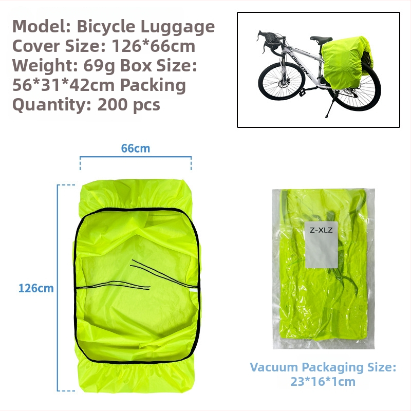 Dažďový kryt na bicykel pre pannier tašky — Oxford látka; Vhodné pre cyklistiku, turistiku a kempovanie; Vlastné logo; Vlastné tkaniny