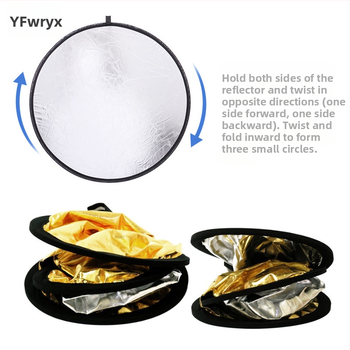 Dvojstranný skladací reflektor na fotenie produktov (Typ: Reflektor; Značka: YFwryx; Materiály: Polyester, Polyesterová bavlna; Použitie: Fotenie Produktov)