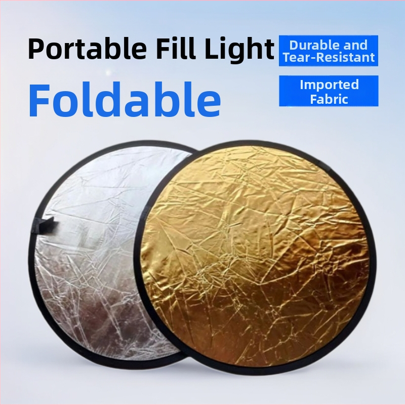 Dvojstranný skladací reflektor na fotenie produktov (Typ: Reflektor; Značka: YFwryx; Materiály: Polyester, Polyesterová bavlna; Použitie: Fotenie Produktov)