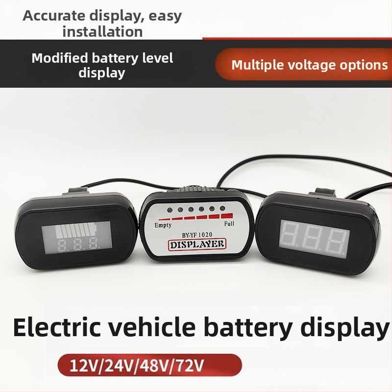 Displej napätia batérie pre elektromobil a merač výkonu 24-60V