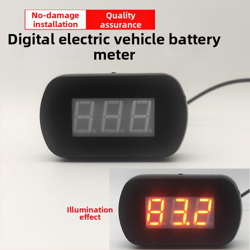 Displej napätia batérie pre elektromobil a merač výkonu 24-60V